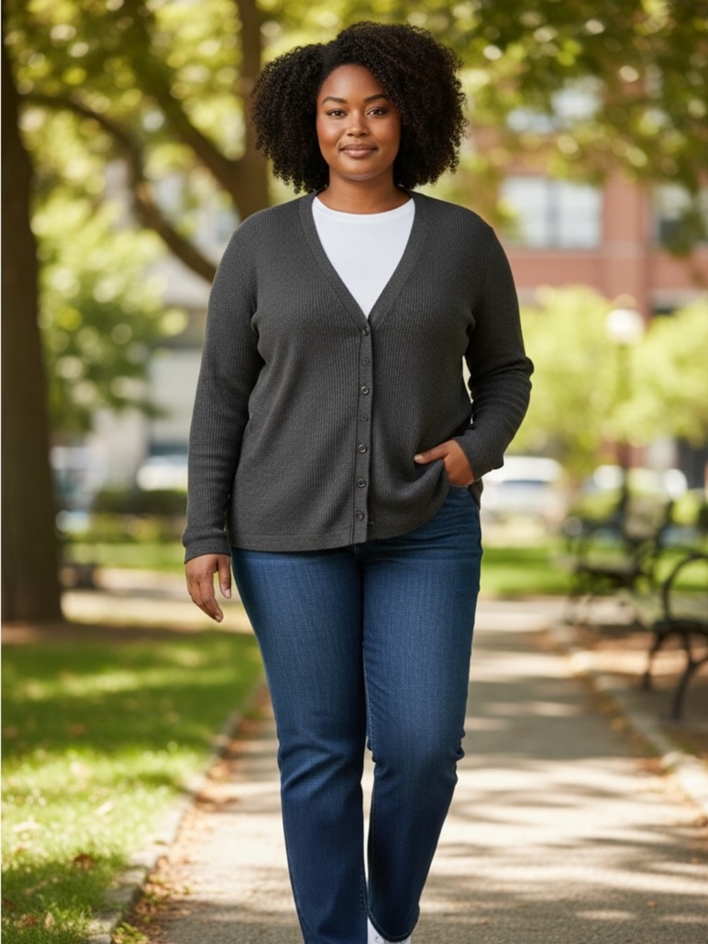 Liz Claiborne Black Knit Cardigan